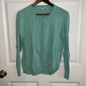 Teal old navy button up sweater